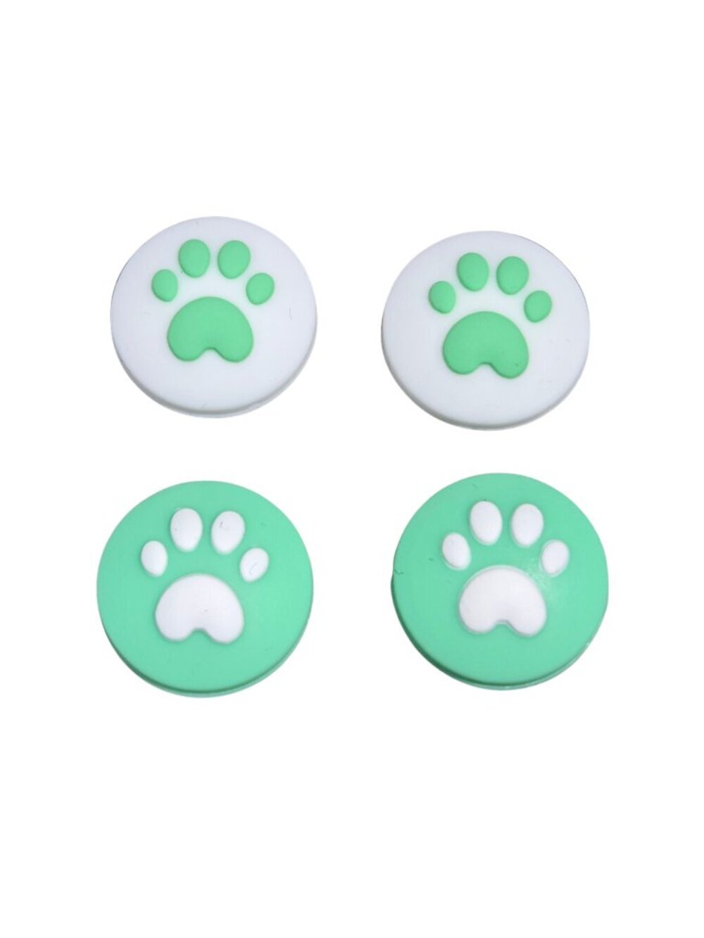 3/$20 New | Switch 4 Pack Mint Green White Cat Paw Joystick Thumb Grip Caps